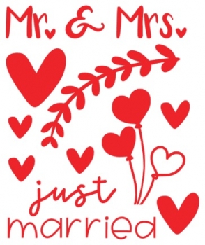 Hochzeit Set Bügelbild